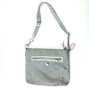 Coach Women's Grey Medium Shoulder Bag w/ Pockets (Posh2965)